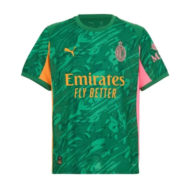 AC Milan 2025/26 Third Kids' Goalkeeper Jersey + Shorts - Green