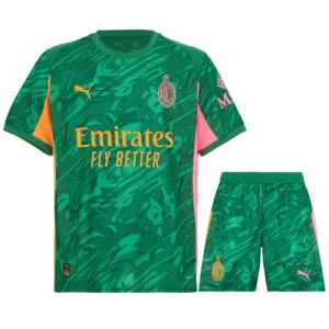 AC Milan 2025/26 Third Kids' Goalkeeper Jersey + Shorts - Green