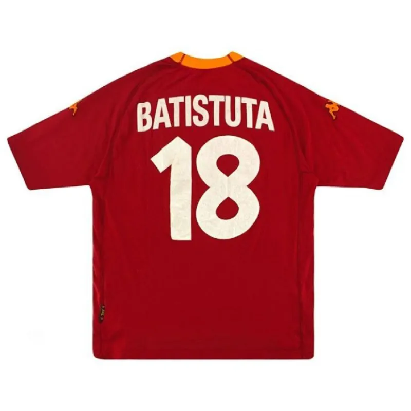 AS Roma BATISTUTA 2000/01 Retro Home Jersey - Red