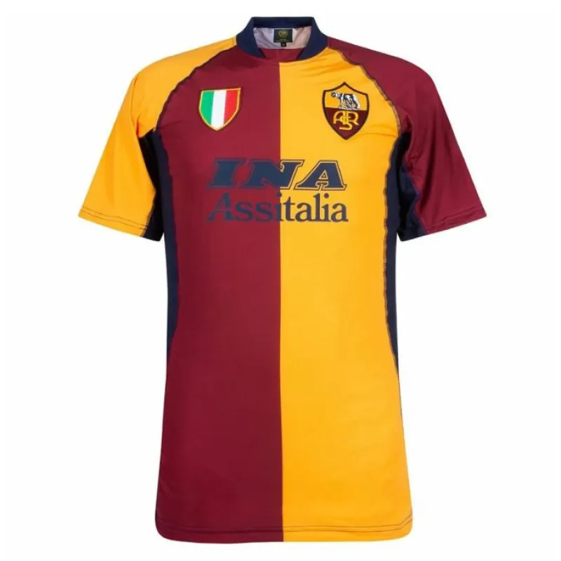 AS Roma TOTTI 2001/02 Retro Home Jersey - Red/Orange