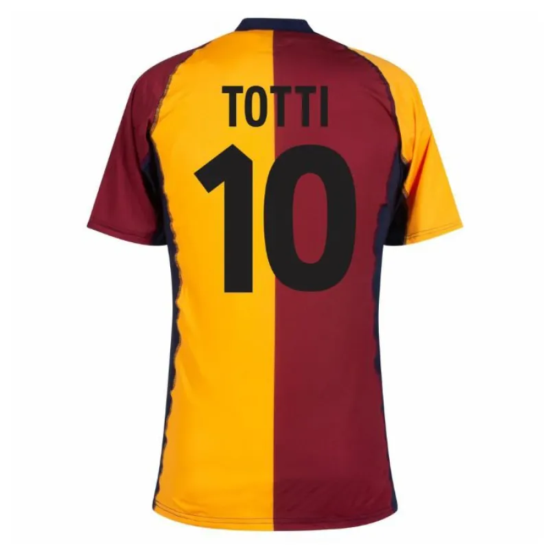 AS Roma TOTTI 2001/02 Retro Home Jersey - Red/Orange