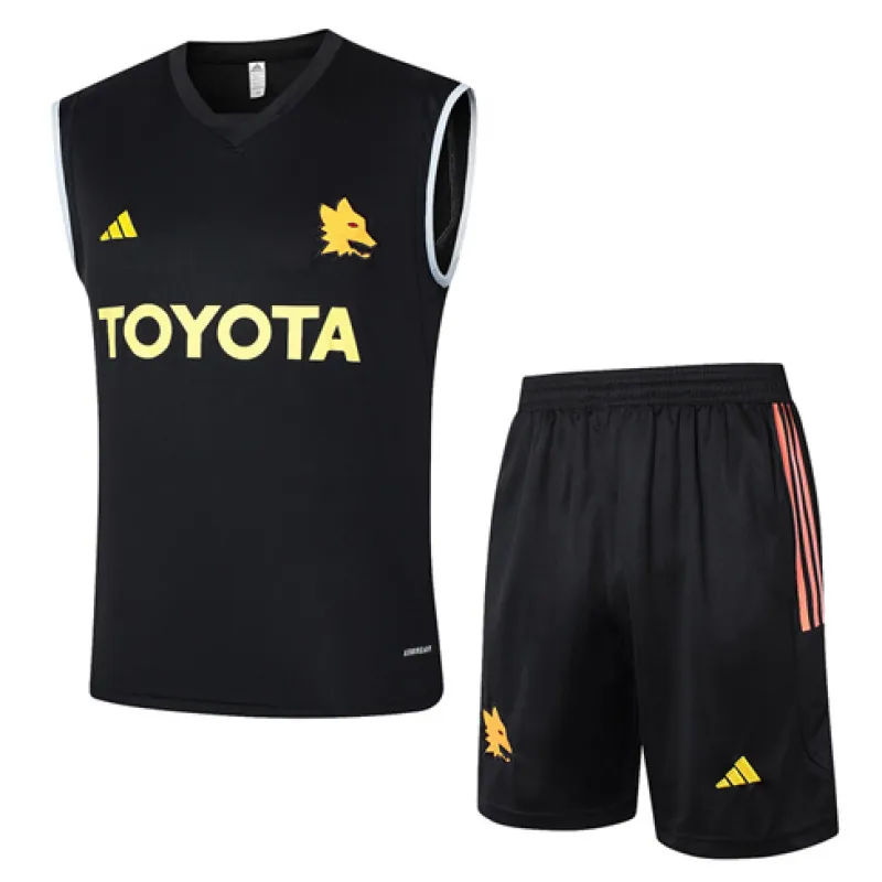 AS Roma 2024/25 Vest + Shorts - Black