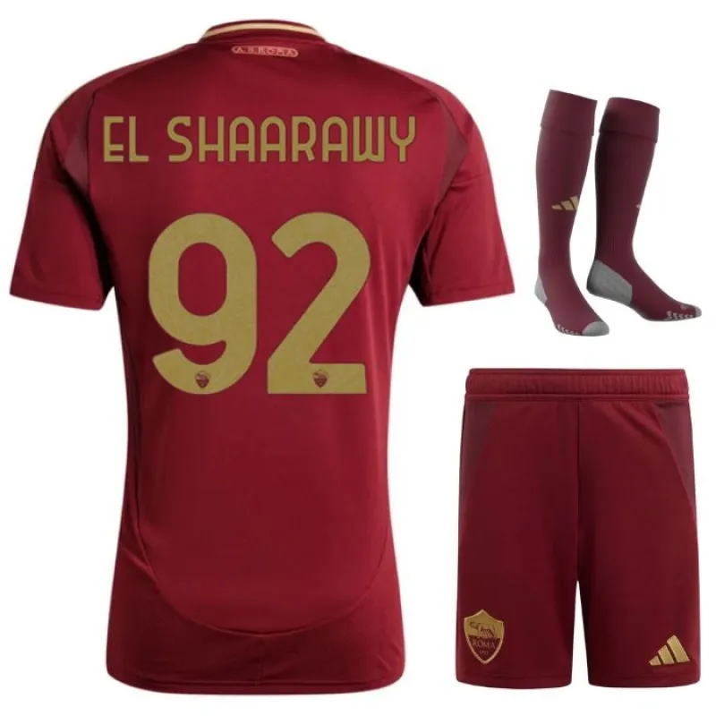 El Shaarawy AS Roma 2024/25 Home Kids Jersey Set - Wine Red