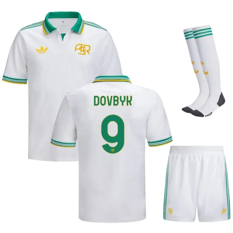 AS Roma DOVBYK 2025/26 Third Kids' Jersey Set - White