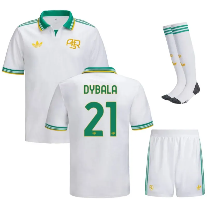AS Roma DYBALA 2025/26 Third Kids' Jersey Set - White
