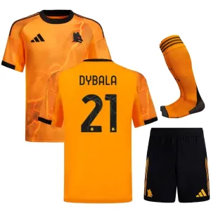 AS Roma DYBALA Kit Bambino Trasferta 2025/26 - Arancione