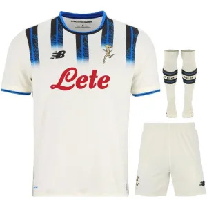 Set Maglia Away per Bambini dell'Atalanta BC 2025/26 - Bianco