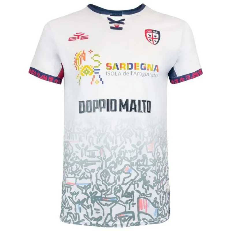 Cagliari 2025/26 Away Kids' Kit + Shorts - White