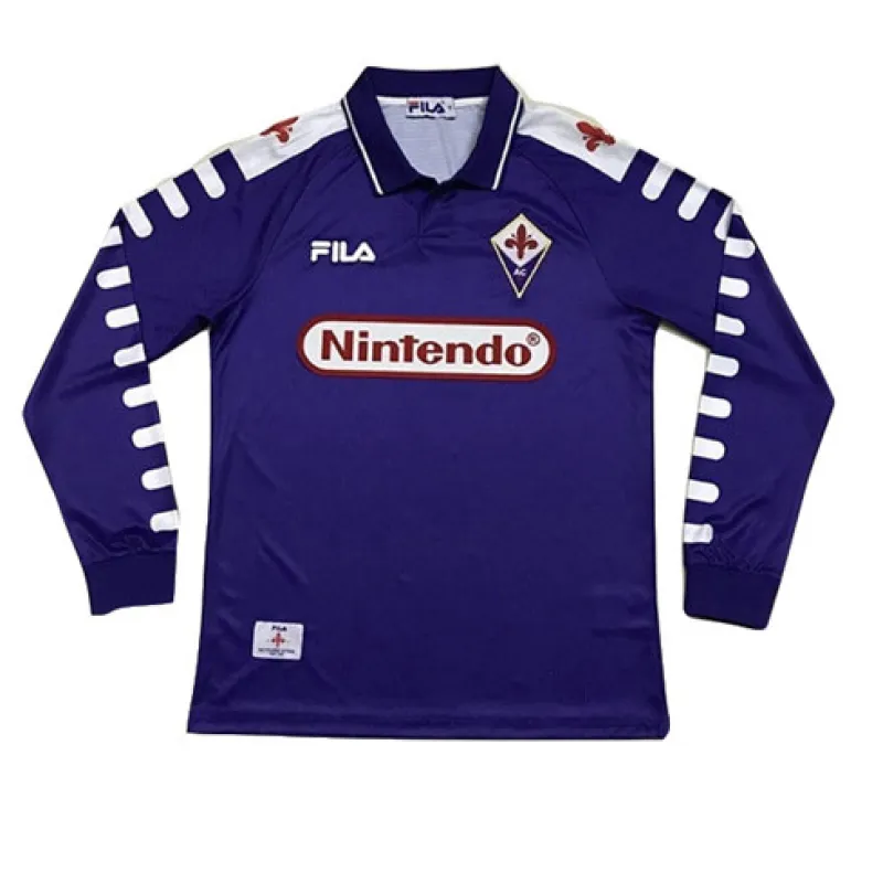 Fiorentina 1998 Retro Long Sleeve Jersey - Purple