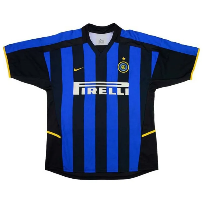Inter Mailand 2002/03 Retro-Heimtrikot - Blau/Schwarz