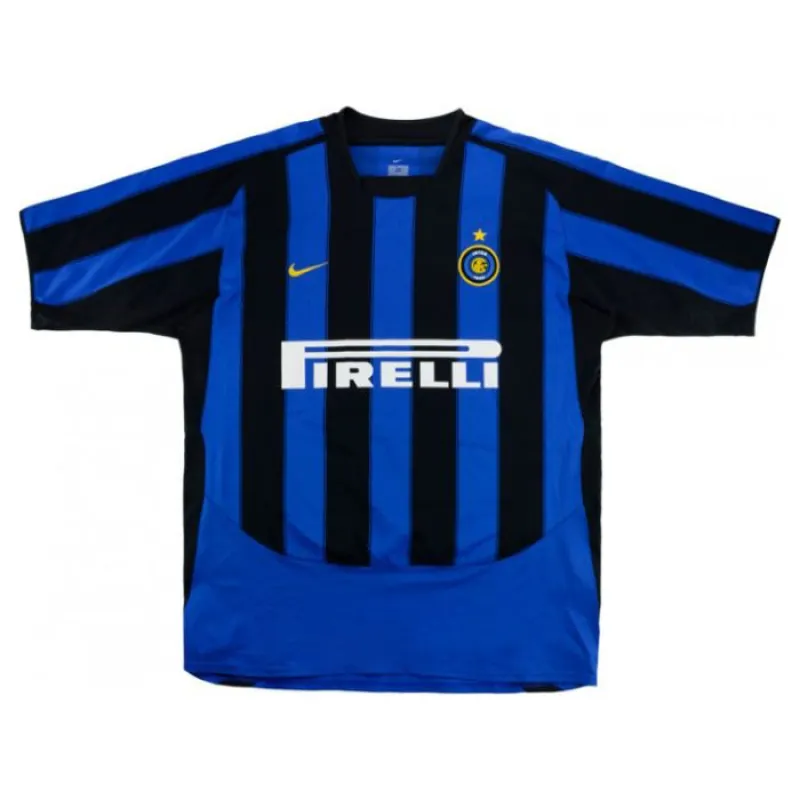 Inter Mailand ADRIANO 2003/04 Retro-Heimtrikot - Blau/Schwarz
