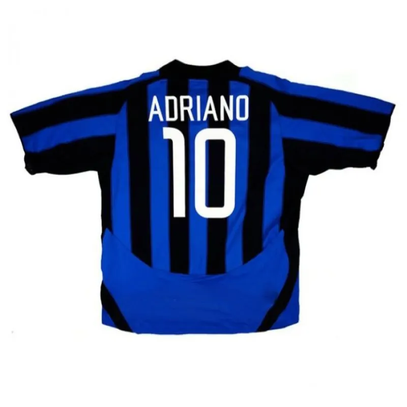 Inter Mailand ADRIANO 2003/04 Retro-Heimtrikot - Blau/Schwarz
