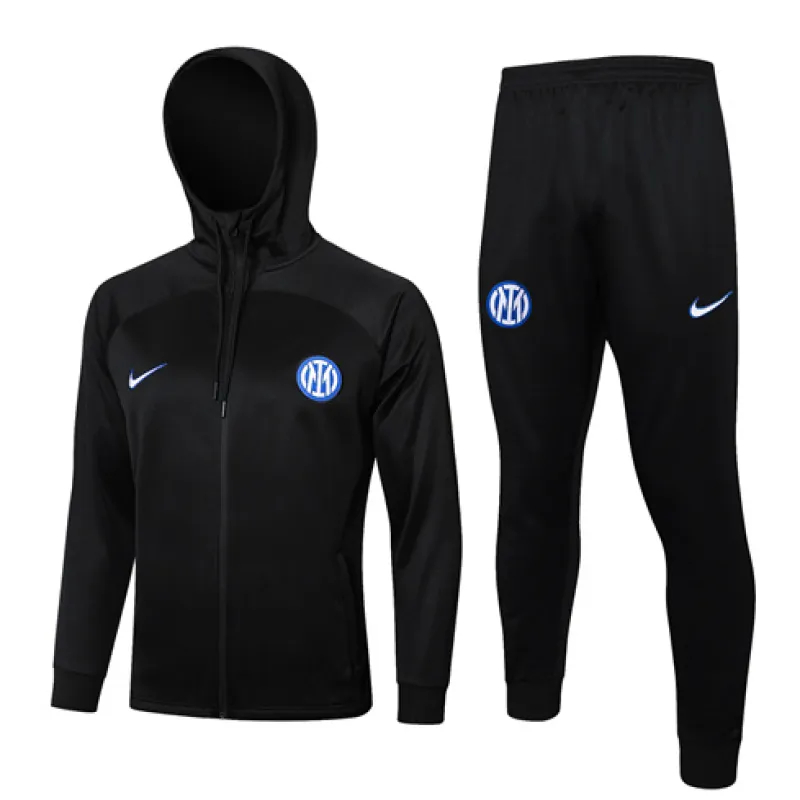 Inter Milan 2024/25 Kinder-Hooded-Sportjacke - schwarz