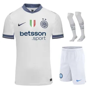 Inter Milan 2024/25 Children's Away Jersey Set - White