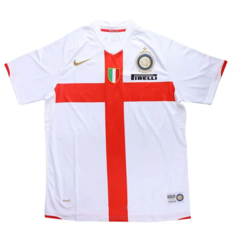 Inter Milan 2007/08 Maillot extérieur rétro - Blanc