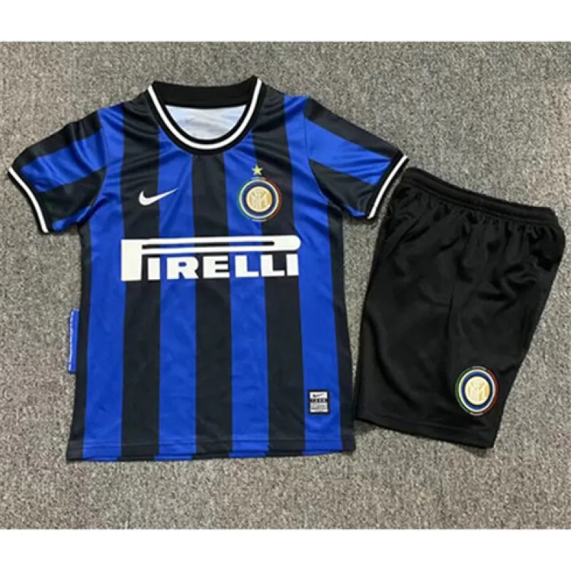 Inter Milan 2009/10 retro children's home jersey - blue