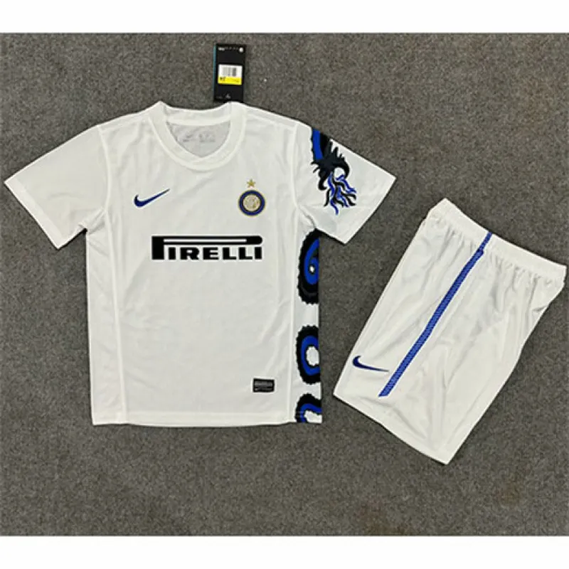 Inter Milan 2010/11 retro children's home jersey - white