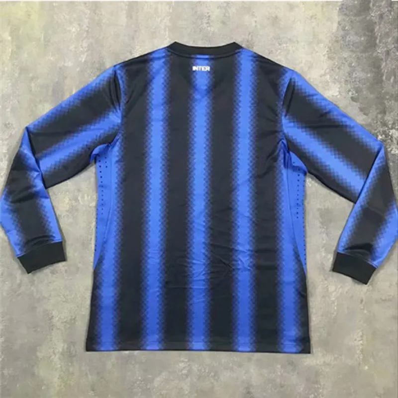 Maglia da campo retro a maniche lunghe dell'Inter Milan 2010/11 - blu