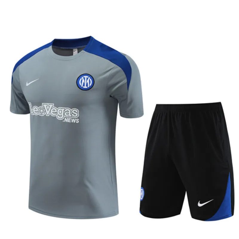 Inter Milan 2024/25 Trainingsjersey + Hose für Kinder - grau