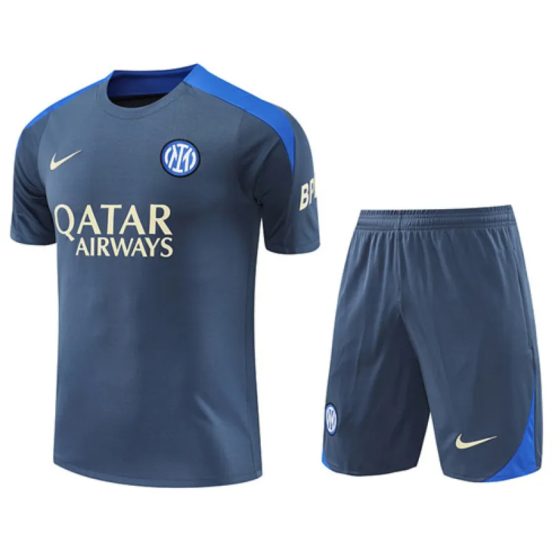 Inter Milan 2024/25 training shirt + shorts - wholesale - grey