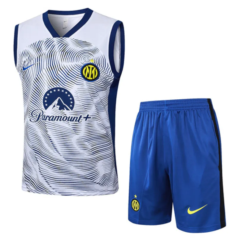 Inter Milan 2024/25 Trainingsset A - Shorts und Weste - Weiß