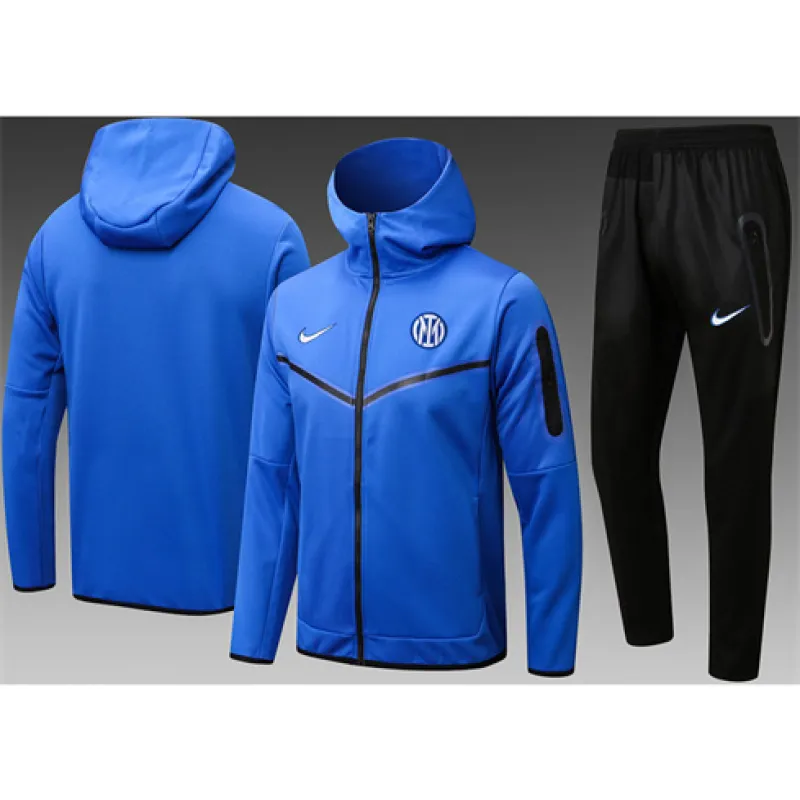 Veste de sport à capuche de l'Inter Milan 2024/25 - Bleu
