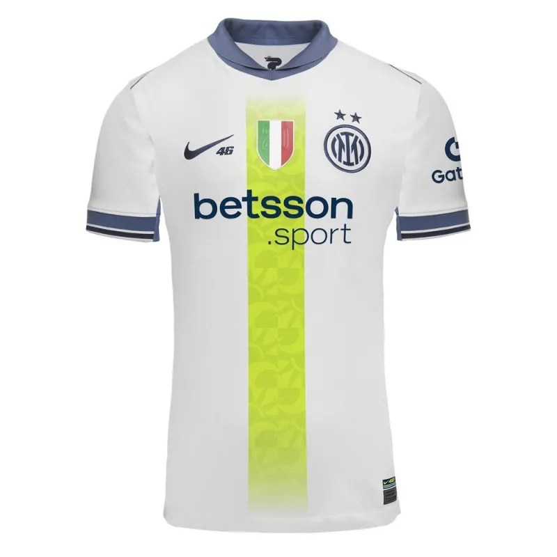Inter Mailand 2024/25 Auswärtsspezial VR46 Kinder Trikotsatz - Weiß