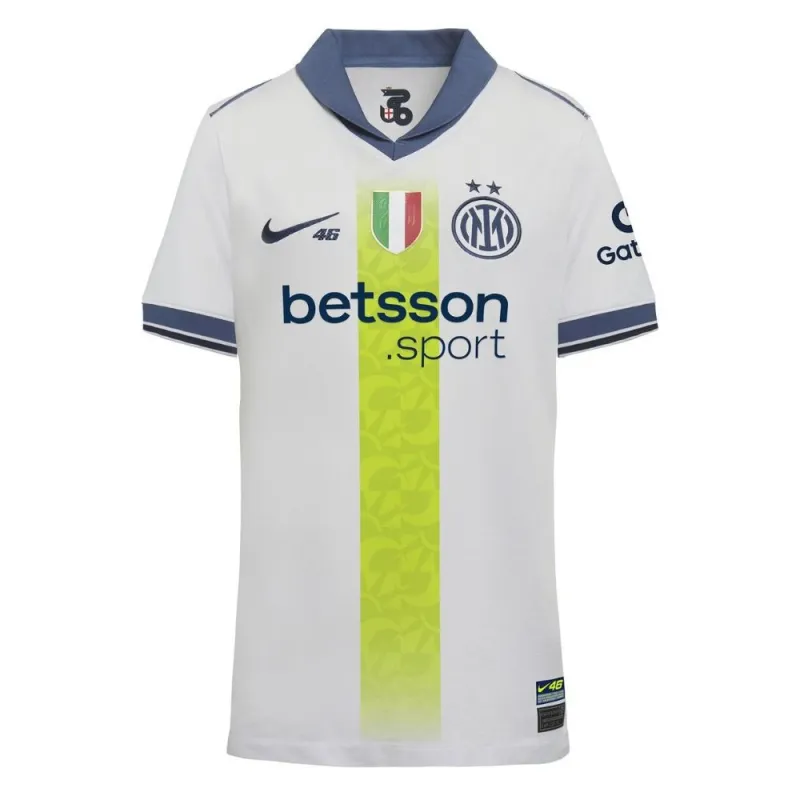 Valentino Rossi, Maillot Extérieur Spécial VR46 pour Enfants Inter Milan 2024/25 - Blanc