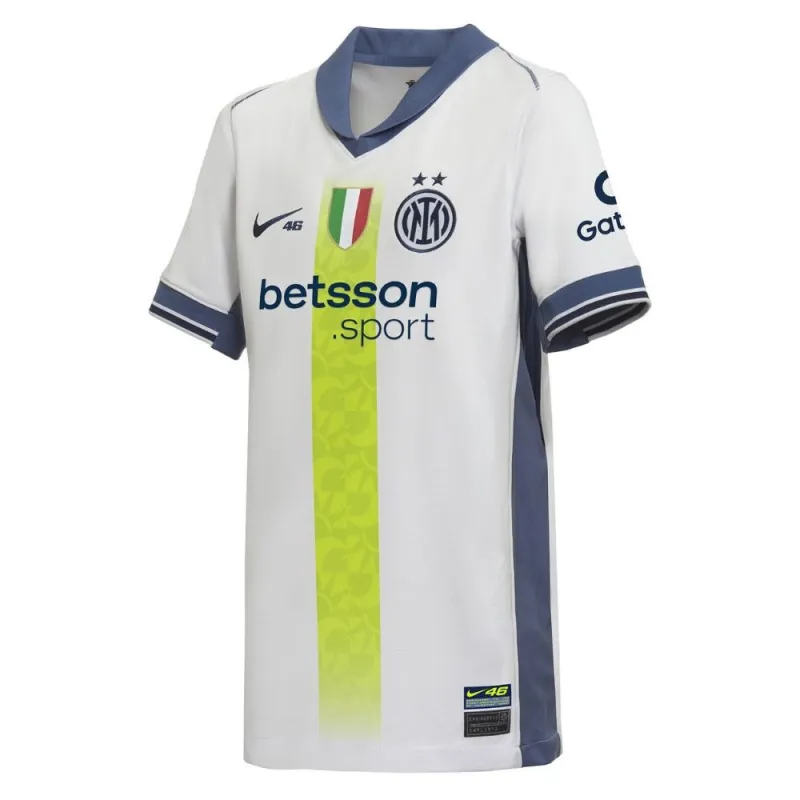 Valentino Rossi, Maillot Extérieur Spécial VR46 pour Enfants Inter Milan 2024/25 - Blanc