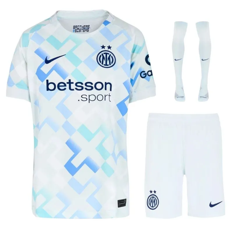 Inter Milan Kids' 2025/26 Away Kit - Blue