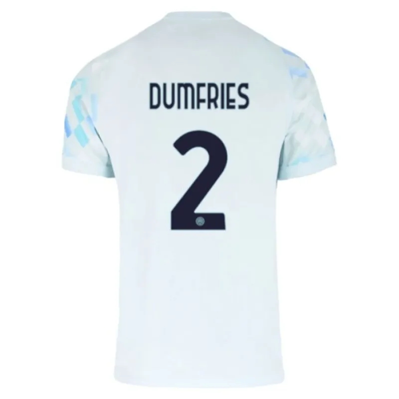 Inter Milan Dumfries Kinder-Trikot-Set 2025/26 Auswärts - Weiß