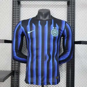 Inter Milan 2025/26 Special Edition Long-Sleeve Player Jersey - Black/Blue