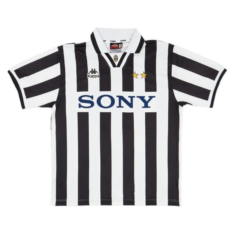 Juventus 1995-97 Maillot domicile rétro - Blanc/Noir