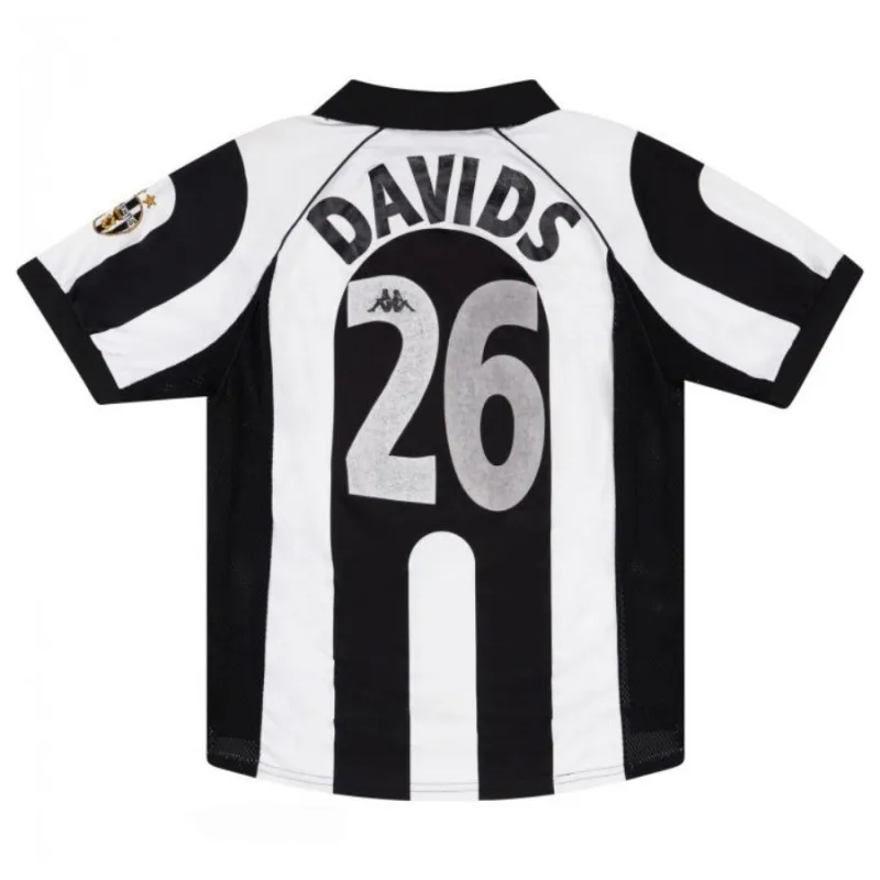 Juventus DAVIDS 1997/98 Retro-Heimtrikot - Weiß/Schwarz