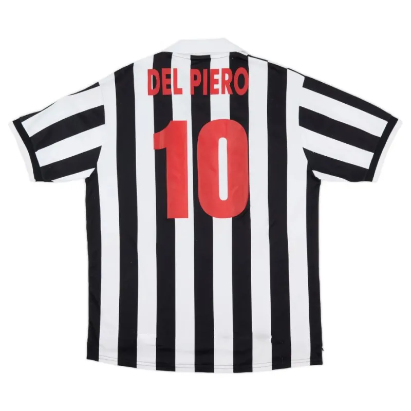 Juventus DEL PIERO 1998/99 Retro Home Jersey - White/Black