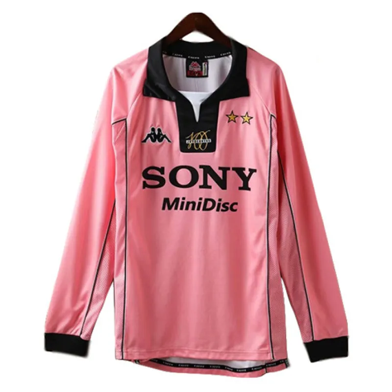 Maillot retro de domicile à manches longues de Juventus 1998 - Rose
