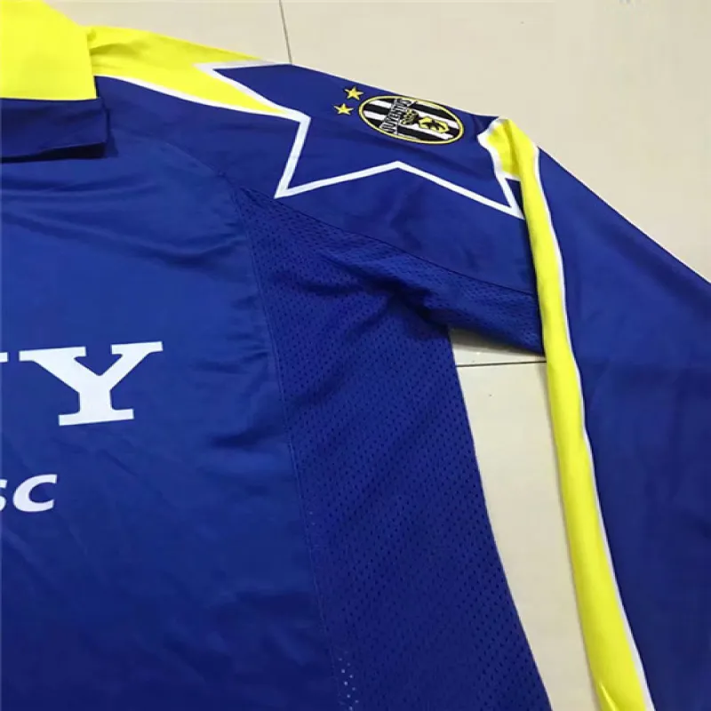 Maillot retro à manches longues n°3 de Juventus 1998 - Bleu