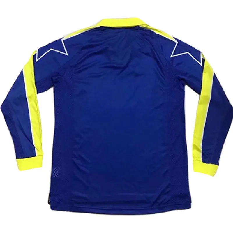 Maillot retro à manches longues n°3 de Juventus 1998 - Bleu
