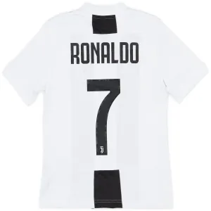 Maglia retro da campo n.7 di Juventus di Cristiano Ronaldo 2018/19 - Bianca