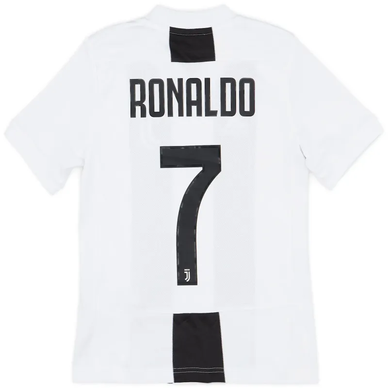Cristiano Ronaldo's Juventus 2018/19 Home Retro Jersey No.7 - White