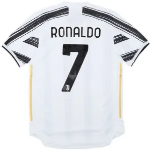 Maglia retro da campo del giocatore n.7 di Juventus di Cristiano Ronaldo 2020/21 - Bianca