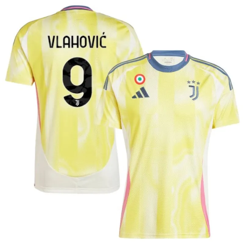 Le maillot d'extérieur de Juventus 2024/25 de Vlahovic - Jaune