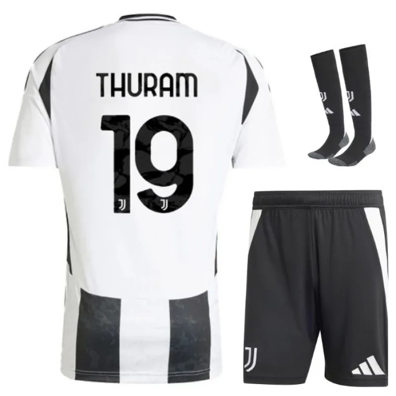 Ensemble de maillots pour enfants domicile de Juventus 2024/25 de Thuram - Blanc