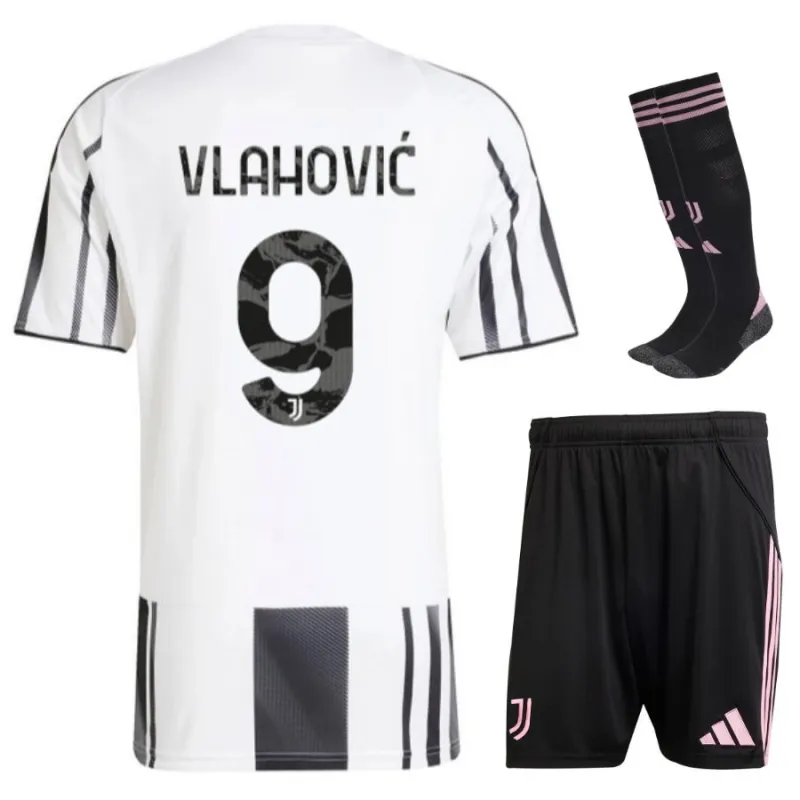 Juventus VLAHOVIC Kids' Kit 2025/26 Home - White