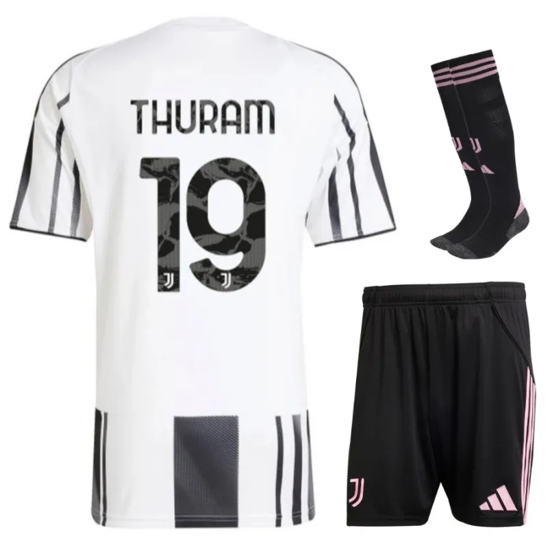 Kit d'enfant THURAM Juventus 2025/26 domicile - Blanc