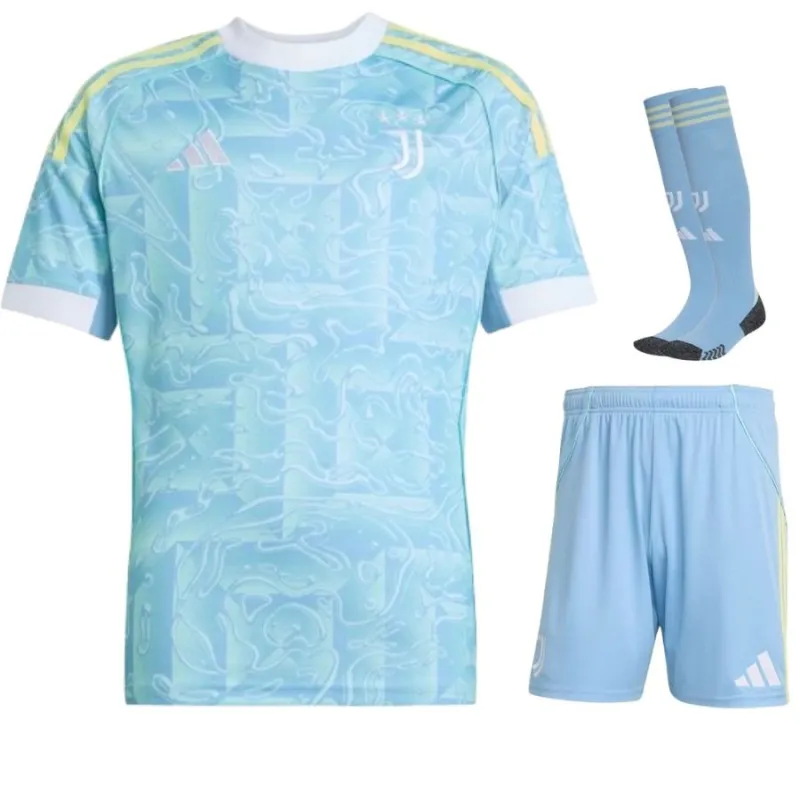 Juventus Kids' 2025/26 Away Kit - Blue