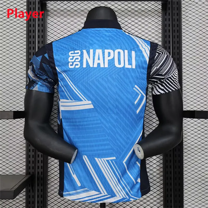 Maillots d'entraînement pré - match de Naples 2024/25 pour les joueurs - Bleu