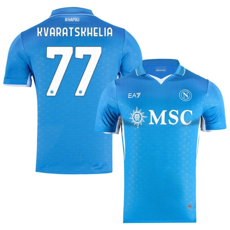 Kvaratskhelia's Napoli 2024/25 Heim-Jersey - Blau
