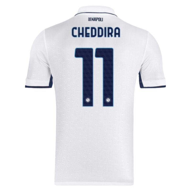 Maillot d'extérieur de Napoli 2024/25 de Cheddira - Blanc