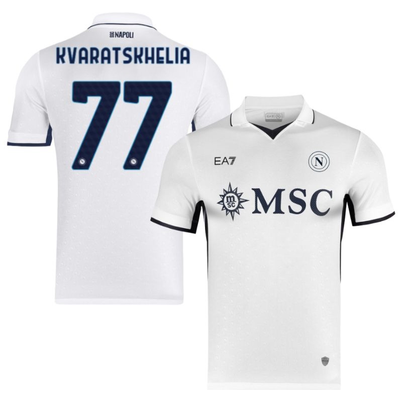 Kvaratskhelia's Napoli 2024/25 Auswärts-Jersey - Weiß